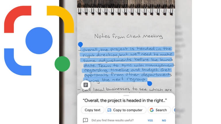 Google Lens permet maintenant de copier vos notes manuscrites vers un ordi