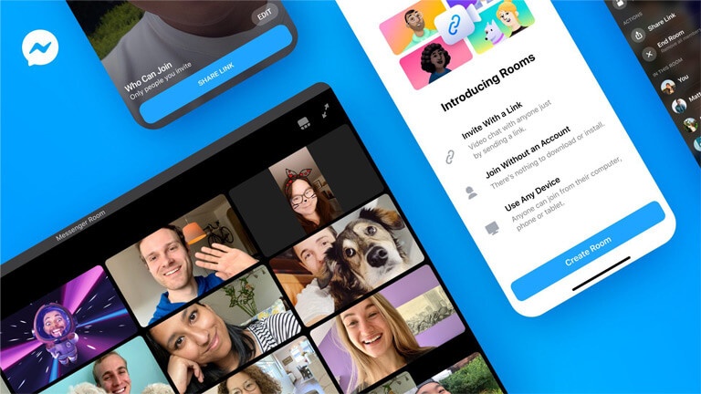 Facebook lance Messenger Rooms pour faire concurrence à Zoom